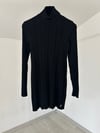 66008 Fitilli Dik Yaka Tunik-Siyah