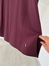 66009 Yuvarlak Yaka Basic Tunik-Bordo
