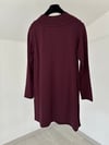 66009 Yuvarlak Yaka Basic Tunik-Bordo