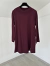 66009 Yuvarlak Yaka Basic Tunik-Bordo