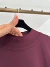 66009 Yuvarlak Yaka Basic Tunik-Bordo