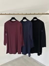 66009 Yuvarlak Yaka Basic Tunik-Lacivert