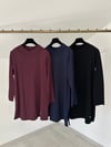 66009 Yuvarlak Yaka Basic Tunik-Siyah