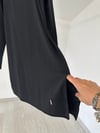 66009 Yuvarlak Yaka Basic Tunik-Siyah