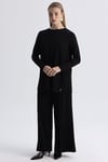66009 Yuvarlak Yaka Basic Tunik-Siyah