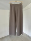 67003 Geniş Paça Triko Pantolon-Vizon
