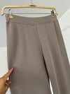 67003 Geniş Paça Triko Pantolon-Vizon