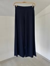 67009 Önü Fitilli Bol Paça Triko Pantolon-Lacivert