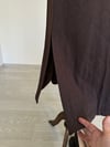 68276 Triko Astarlı Denim Pardösü-Kahverengi