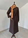 68276 Triko Astarlı Denim Pardösü-Kahverengi