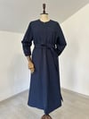 68276 Triko Astarlı Denim Pardösü-Lacivert