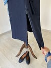 68276 Triko Astarlı Denim Pardösü-Lacivert