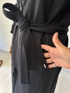 68276 Triko Astarlı Denim Pardösü-Siyah