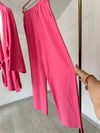 6950 Kimonolu Pantolonlu Takım-Pembe