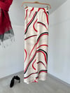 6952 Çizgi Desen Kimono Pantolon Takım-Ekru