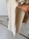 6953 Keten Kimonolu Pantolonlu Takım-Bej