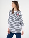 70011 Boncuk İşlemeli Tunik-Lacivert