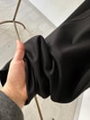 70100 Arka Beli Lastikli Bol Paça Pantolon-Siyah