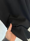 70128 Önden Pilili Bol Paça Pantolon-Siyah