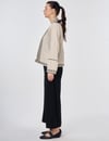 73016 %100 Pamuklu Nakış Detaylı Kimono-Taş