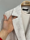 74524 Cep Görünümlü Rayon Ceket-Ekru