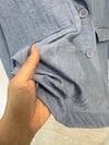 74524 Cep Görünümlü Rayon Ceket-Mavi