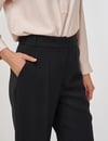 79020 Duble Paça Kumaş Pantolon-Siyah