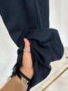 79031 Paçası Püskül Detaylı Pantolon-Lacivert