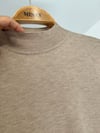 8021 Yarım Balıkçı Yaka Basic Triko Bluz-Bej