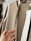 9000 Renk Detaylı İtalyan Rayon İplik Triko Pardesü-Bej