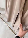 9026 Üç Cepli İtalyan Rayon İplik Triko Pardesü-Bej