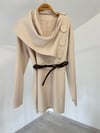 SF010 Degaje Yakalı Tunik-Bej