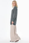 TRK08V Balıkçı Yaka Basic Viskon Triko Tunik-Küf Yeşili