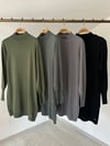 TRK08V Balıkçı Yaka Basic Viskon Triko Tunik-Haki