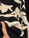 TRK137 Yaprak Desenli Triko Tunik-Siyah