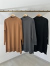 TRK17 Dik Yaka Triko Tunik-Antrasit