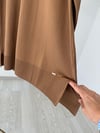 TRK17 Dik Yaka Triko Tunik-Camel