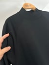 TRK17 Dik Yaka Triko Tunik-Siyah