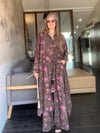 Çiçekli Tunik Takım - Kahve