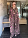 Çiçekli Tunik Takım - Kahve