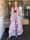 Çiçekli Tunik Takım - Lila