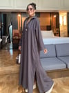Düğme Detay Kaftan Elbise