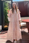 Maxi Flower Elbise- Soft
