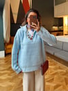 Yumoş Pinterest Kazak- Mavi