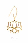 925 Ayar Gümüş Ada Lotus Küpe -Orijinal Boy