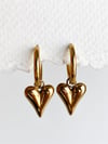 Kalpli Charm Çelik Küpe - Gold