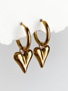 Kalpli Charm Çelik Küpe - Gold