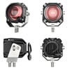  Motosiklet Çakarlı Bluetooth Kumandalı Led Lazer Sis Farı Kiti 5 Modlu Beyaz Sarı Sis Farı 