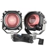  Motosiklet Çakarlı Bluetooth Kumandalı Led Lazer Sis Farı Kiti 5 Modlu Beyaz Sarı Sis Farı 