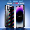 Apple Iphone 14 Pro Uyumlu Rgb LED Işıklı Siyah Telefon Kılıfı